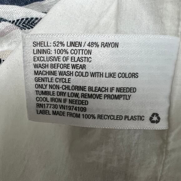 Universal Thread Womens Dress Medium Linen Blend Midi Lagenlook Beachy Nautical - Picture 11 of 13